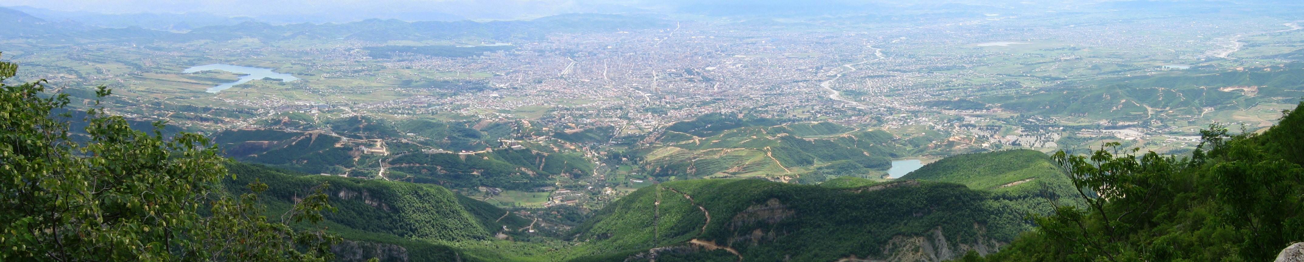 Panoramic view of Tirana from mount Dajti